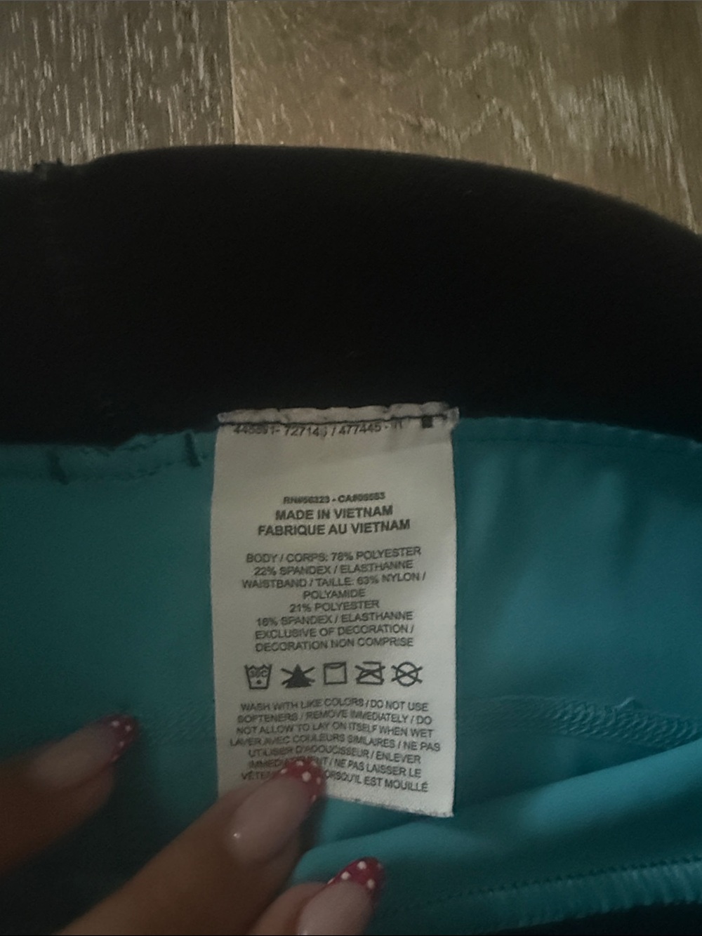 Nike Pro Women's Teal Performance Shorts with Black Waistband - Picture 3 of 4